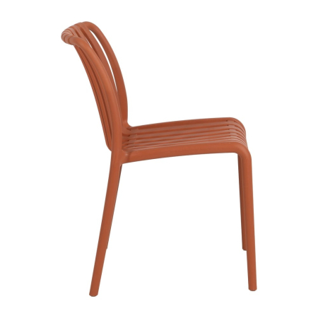 Scaun de exterior din polipropilenă teracotă  50 x 58 x 80 cm [4]
