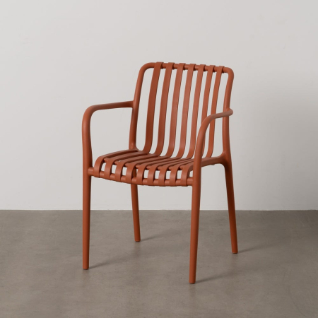 Mobilier Gradina - Scaun de exterior din polipropilenă teracotă 56 x 57 x 81 cm
