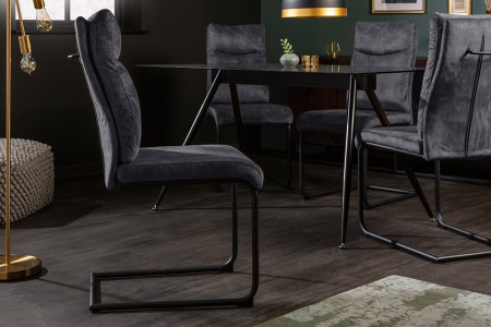 Scaun dining Comfort cu tapiterie din catifea [3]
