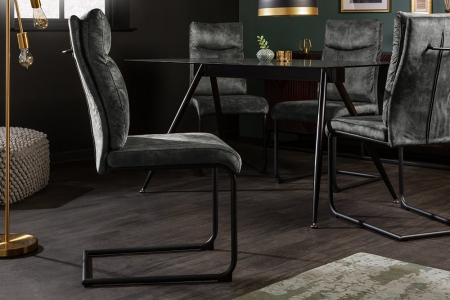 Scaun dining Comfort cu tapiterie din catifea [3]