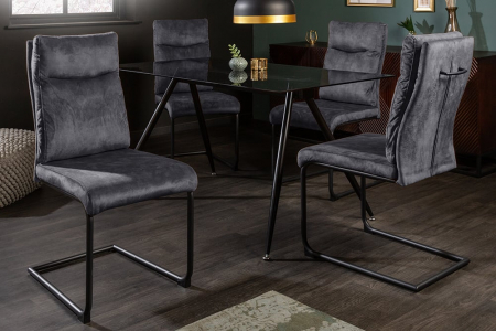 Scaun dining Comfort cu tapiterie din catifea [1]