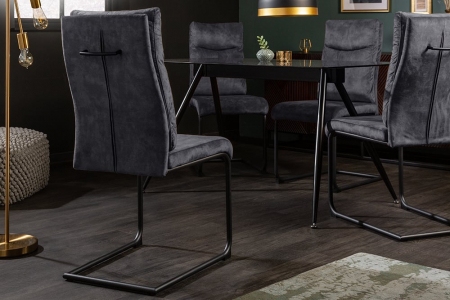 Scaun dining Comfort cu tapiterie din catifea [2]