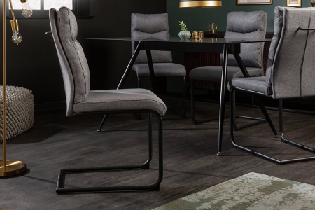 Scaun dining Comfort cu tapiterie din tesatura structurala [3]