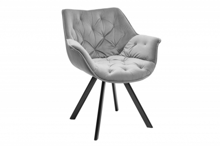 Scaun dining Dutch Comfort cu tapiterie din catifea si picioare din metal [5]