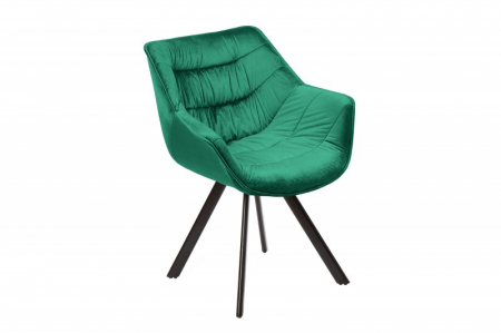 Scaun dining Dutch Comfort cu tapiterie din catifea si picioare din metal [5]