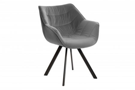 Scaun dining Dutch Comfort cu tapiterie din catifea si picioare din metal [5]
