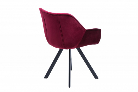 Scaun dining Dutch Comfort cu tapiterie din catifea si picioare din metal [3]