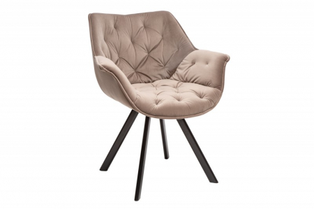 Scaun dining Dutch Comfort cu tapiterie din catifea si picioare din metal [5]