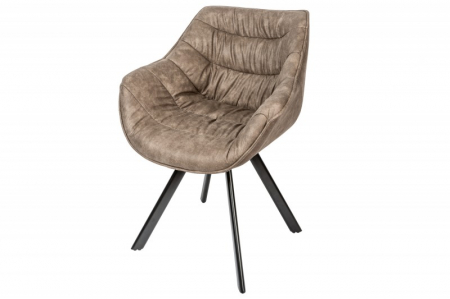 Scaun dining Dutch Comfort cu tapiterie din microfibra si picioare din metal [5]