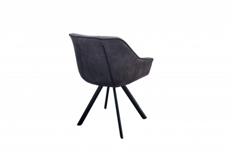 Scaun dining Dutch Comfort cu tapiterie din microfibra si picioare din metal [3]