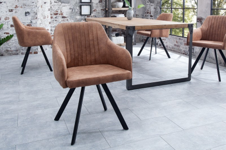 Scaune - Scaun dining Lucca cu tapiterie din microfibra