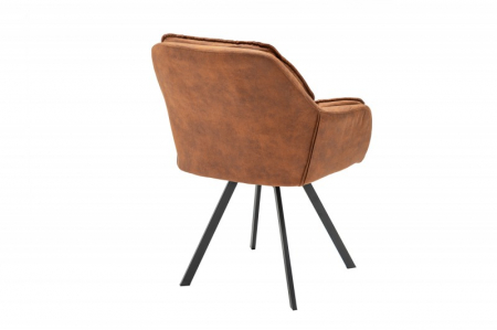Scaun dining rotativ Lounger cu tapiterie din microfibra [2]