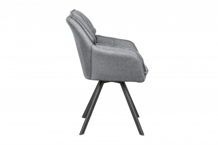 Scaun dining rotativ Lounger cu tapiterie din tesatura structurala [2]