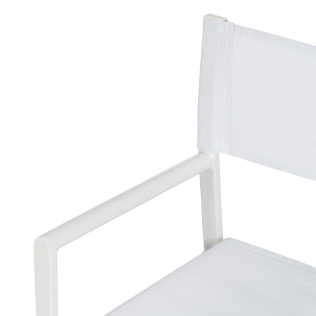 Scaun de exterior Director din aluminiu alb-textilena 56 x 53 x 84 cm [7]