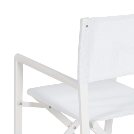 Scaun de exterior Director din aluminiu alb-textilena 56 x 53 x 84 cm [11]