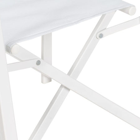 Scaun de exterior Director din aluminiu alb-textilena 56 x 53 x 84 cm [8]