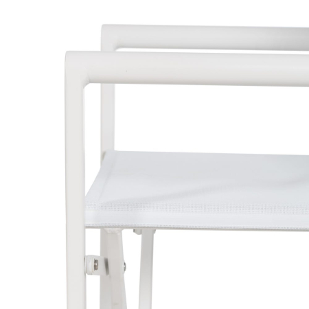 Scaun de exterior Director din aluminiu alb-textilena 56 x 53 x 84 cm [9]