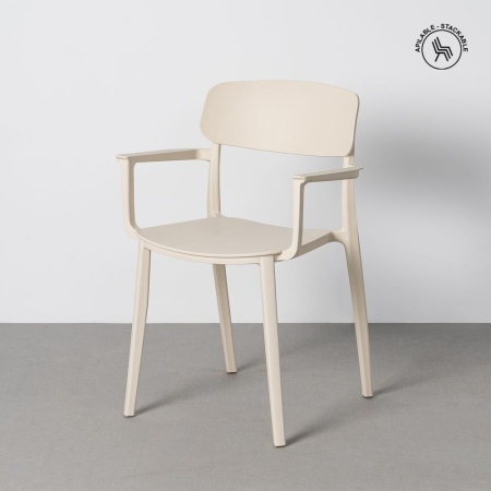 Mobilier Gradina - Scaun de exterior crem   51,50 x 51 x 80 cm