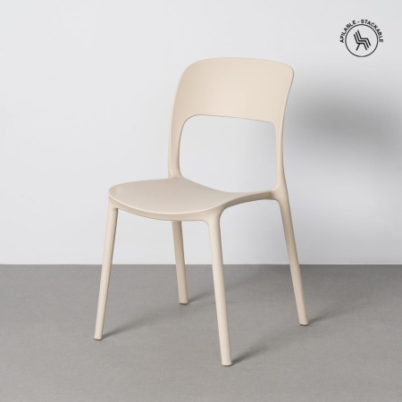 Mobilier Gradina - Scaun de exterior crem   58 x 41 x 82 cm