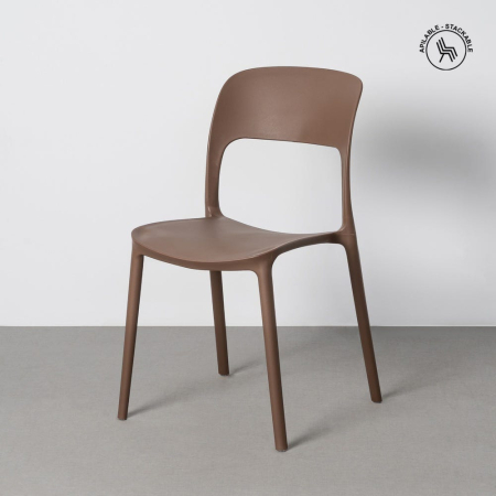 Mobilier Gradina - Scaun de exterior  maro   58 x 41 x 82 cm