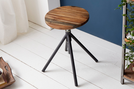 Scaun FACTORY din lemn de salcam, 38-60 cm [3]