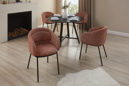 Scaun FLORENZ din material texturat maro [1]