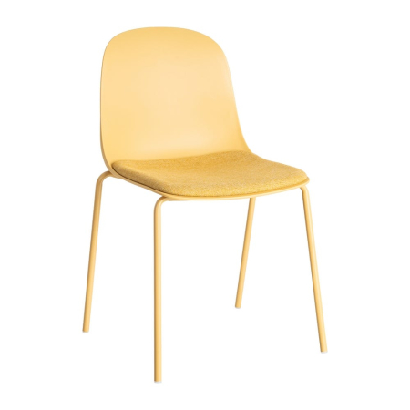 Scaun de exterior galben din metal  46 x 51 x 85 cm [2]