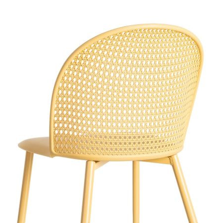 Scaun de exterior galben din metal  51 x 46 x 80 cm [6]