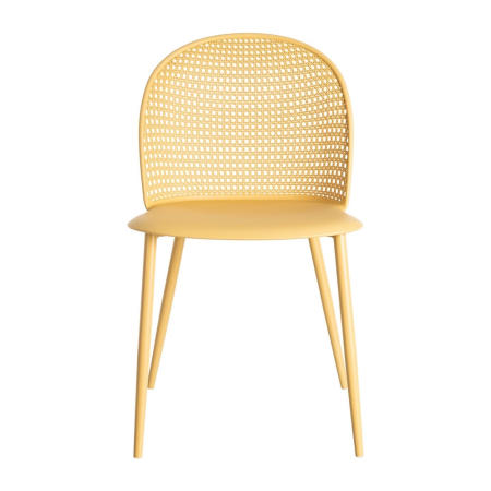 Scaun de exterior galben din metal  51 x 46 x 80 cm [3]