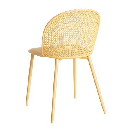 Scaun de exterior galben din metal  51 x 46 x 80 cm [5]