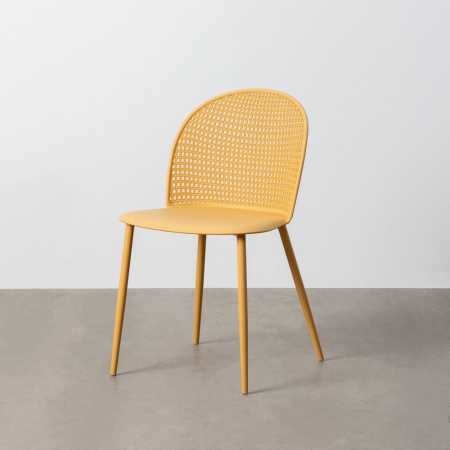 Scaun de exterior galben din metal  51 x 46 x 80 cm [1]