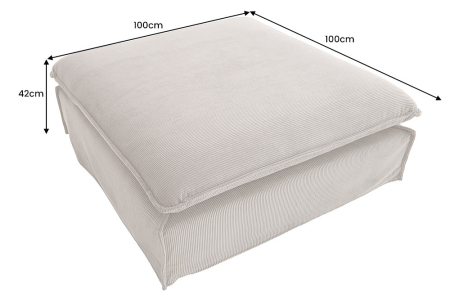 Scaun HEAVEN 100 cm cu husă detașabilă, cordon, gri [6]