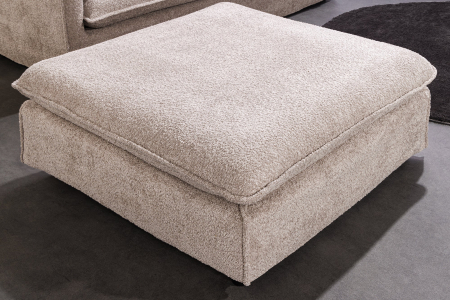 Scaun HEAVEN 100 cm cu husă detașabilă din țesătură bouclé, bej șampanie [4]