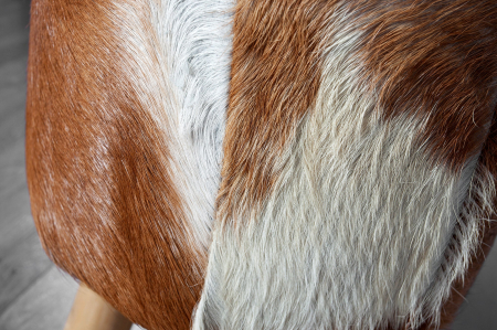 Scaun HIDE din par de capra si lemn de tec, 45 cm [1]