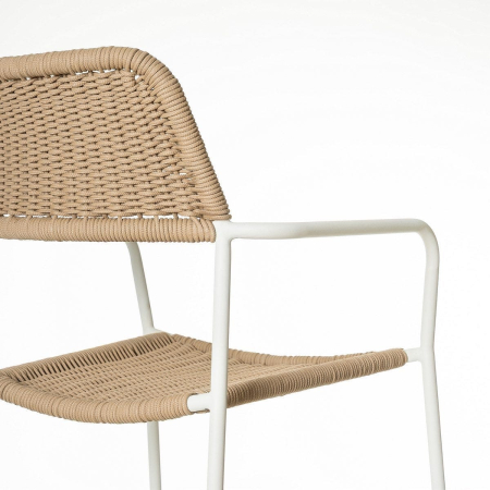 Scaun de exterior Milos alb bej [7]