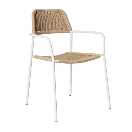Mobilier Gradina - Scaun de exterior Milos alb bej