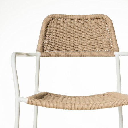 Scaun de exterior Milos alb bej [6]