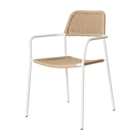 Scaun de exterior Milos alb bej [5]