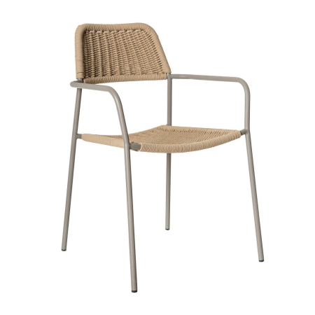 Mobilier Gradina - Scaun de exterior Milos Bej închis ,gri