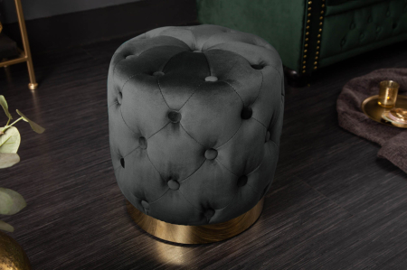Scaun MODERN BAROCK 35 cm catifea negru auriu [3]