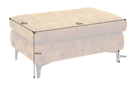 Scaun MODERN BAROCK 90 cm din catifea galben muștar, în stil Chesterfield [8]
