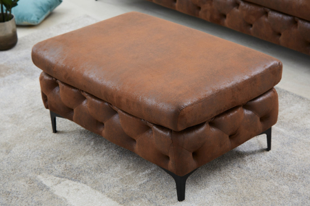 Scaun MODERN BAROCK 90 cm maro antic în stil Chesterfield [3]