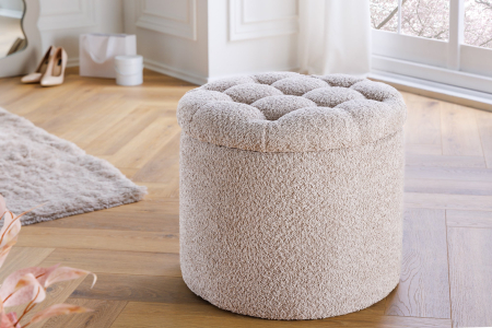 Scaun MODERN BAROCK STORAGE 50 cm bouclé șampanie [2]