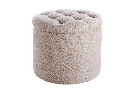 Scaune & fotolii - Scaun MODERN BAROCK STORAGE 50 cm bouclé șampanie