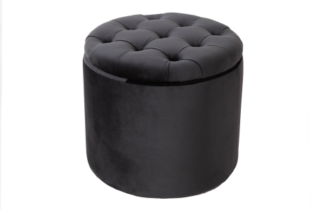 Scaune - Scaun MODERN BAROCK STORAGE 50 cm catifea neagră
