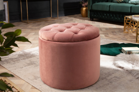 Scaun MODERN BAROCK STORAGE 50 cm catifea roz închis [2]