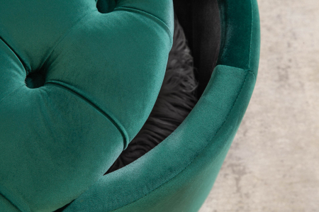 Scaun MODERN BAROCK STORAGE 50 cm catifea verde smarald [6]