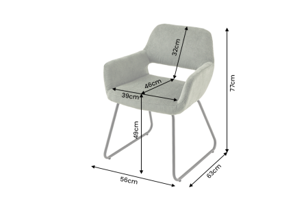 Scaun MUSTANG cu cotiere, spătar decupat, cordon verde, cadru metalic negru [9]