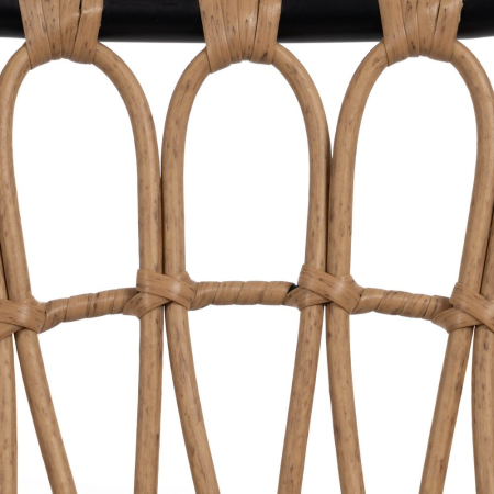 Scaun de exterior din oțel natural-negru  51 x 58 x 87 cm [10]