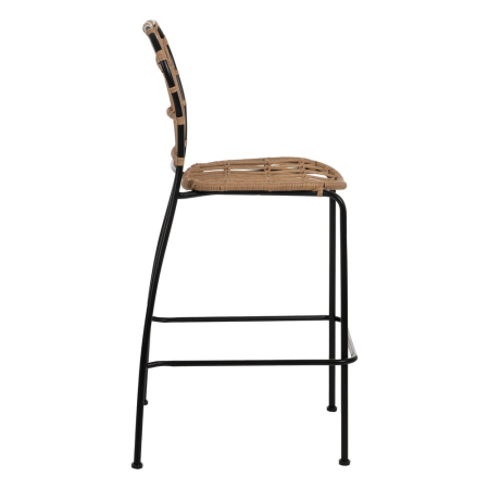 Scaun de exterior natural-negru oțel 60 x 61 x 117 cm [3]